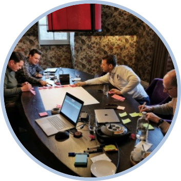 Deelnemers in een workshop
